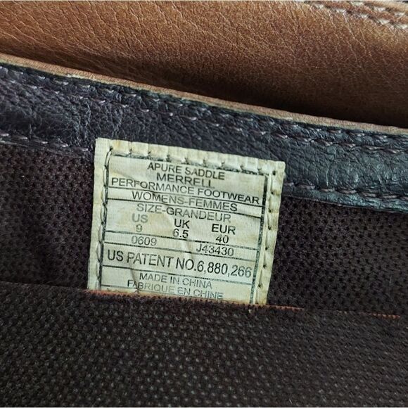 Merrell Apure Saddle Loafers Women's Size 9 Brown Leather Casual Slip Ons - Picture 12 of 13